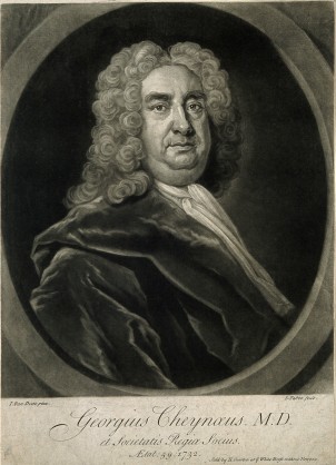 V0001110 George Cheyne. Mezzotint by J. Faber, junior, 1732, after J.